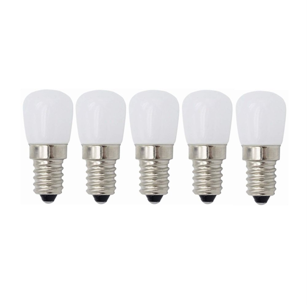 LLP-LED E14 Small Edison Screw Appliance Bulb, LED, 3W (Equivalent to 20W), for Fridge Refrigerator,Sewing Machine,Cooker Hood Lighting,220V,[Energy Class A++],Pack of 5 (Color : Cool Whtie)