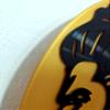 Instant Karma Clocks | Wall Clock | Barber Shop | Hair Salon | Hairdresser Stylist (Black and Gold B3) view 2