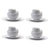 A&B Home Large 16 Piece Dinnerware Set, Glossy Cream Stoneware Plates, Bowls, Mugs, French Country Geometric Design Kitchenware, Serves 4 People view 1