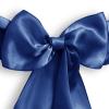 Lann's Linens - 50 Elegant Satin Wedding/Party Chair Cover Sashes/Bows - Ribbon Tie Back Sash - Royal Blue view 2