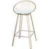 RXBFD Modern Wrought Iron Bar Stool, Casual High Stool, Steel Frame with Strong Load Capacity, Sponge Cushion, for Kitchen | Breakfast | Counter | Conservatory | Caf | Pub view 1