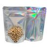 BAT Pack 50 Pieces 4.3x6.3 inch Resealable Stand Up Zipper Lock Bags Heat Seal Pouches Gusset Bottom Clear Foil Food Storage Packaging Bag view 1
