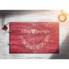 Just Customized Personalized Handmade Mr Mrs Wedding Guest Book for Bride and Groom Wood Alternative Custom Engraved Newlywed Marriage Album (Design 03, Rosewood) view 2