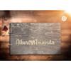 Just Customized Personalized Handmade Mr Mrs Wedding Guest Book for Bride and Groom Wood Alternative Custom Engraved Newlywed Marriage Album (Design 05, Black Walnut) view 2