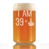 Bevvee I Am 39 + 1 Middle Finger - 16 oz Beer Can Pint Glass - Funny 40th Birthday Gifts for Men or Women Turning 40 view 1