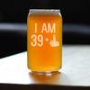 Bevvee I Am 39 + 1 Middle Finger - 16 oz Beer Can Pint Glass - Funny 40th Birthday Gifts for Men or Women Turning 40 view 3
