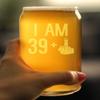Bevvee I Am 39 + 1 Middle Finger - 16 oz Beer Can Pint Glass - Funny 40th Birthday Gifts for Men or Women Turning 40 view 4