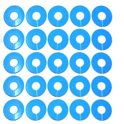 Blue Round Plastic Blank Rack Size Dividers - Multi-Pack (25)