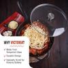 11.5-Inch Glass Lid for Victoria Round 12-Inch Cast Iron Skillet or Pan, Custom Made for Only Victoria Brand, Internal Diameter 11.5-Inch, External Diameter 12 Inch view 2