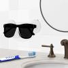 Marketing Holders 6 Pack Glass Mount Eyeglasses Holder Clear Acrylic Suction Cup Wall Display Tile or Mirror Rack for Sunglasses Spectacles Goggles Bifocals Single Pair Eyewear view 3