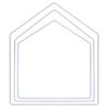 Rayher Metal Shapes House, White, Assorted, Box of 3, 1 x 19 cm, 23 cm, 27.5 cm, Metal Rings, Wire Shapes for Crafts, for Wrapping Technique, Floristry, Macrame Ring, 25223102 view 1