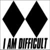 MAGNET 3x5 inch I AM Difficult Double Diamond Sticker (snow ski snowboard skier skiing) Magnetic vinyl bumper sticker sticks to any metal fridge, car, signs view 1