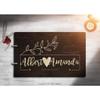 Just Customized Personalized Handmade Mr Mrs Wedding Guest Book for Bride and Groom Wood Alternative Custom Engraved Newlywed Marriage Album (Design 02, Chocolate Walnut) view 2