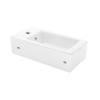 Renovators Supply Manufacturing Wall Mounted Bathroom Sink 19.8 In. White Ceramic Rectangular Wall Hung Sink With Overflow And Single Faucet Hole view 3