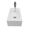 Renovators Supply Manufacturing Wall Mounted Bathroom Sink 19.8 In. White Ceramic Rectangular Wall Hung Sink With Overflow And Single Faucet Hole view 4