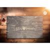 Just Customized Personalized Handmade Mr Mrs Wedding Guest Book for Bride and Groom Wood Alternative Custom Engraved Newlywed Marriage Album (Design 08, Black Walnut) view 2