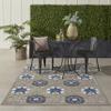 Nourison Home Aloha Grey Blue 5'3" x 7'5" Area Rug - Easy Clean, Non Shedding, Bed Room, Living Room, Dining Room, Kitchen (5' x 8') view 1