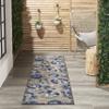 Nourison Home Aloha Natural Blue 2'3" x 8' Area Rug - Easy Clean, Non Shedding, Bed Room, Living Room, Dining Room, Kitchen (8' Runner) view 2