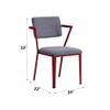 Acme Cargo Kids Chair in Gray Fabric & Red view 2