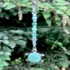 Sea Turtle Rear View Mirror Charm - Handmade Crystal Suncatcher with Green Aventurine Gemstone - Car Accessories Window Ornament view 2