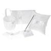 Engerla Bridal Five Wedding Accesorries Sets White Wedding Guest Wedding Ceremony Supplies Party Favor Sets Wedding Flower Girl Basket Guest Book Pen with Ring Pillow and Garter view 1