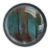 4 Pieces Set Cabinets Hardware Round Furniture Knobs Country Rustic Distressed Teal Green Barn Wood Print,Drawer Dresser Cupboard Wardrobe Pulls Handles for Home Kitchen view 2