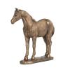 A & B Home A&B 8.3" Decorative Standing Horse Sculpture in Antique Gold - Perfect for Indoor Outdoor view 4