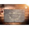 Just Customized Personalized Handmade Mr Mrs Wedding Guest Book for Bride and Groom Wood Alternative Custom Engraved Newlywed Marriage Album (Design 03, Black Walnut) view 2