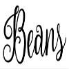 Beans 4w x 2h Label | Kitchen Organization | Die Cut Vinyl Decal | Black Fancy Font (Sticker Only) view 1