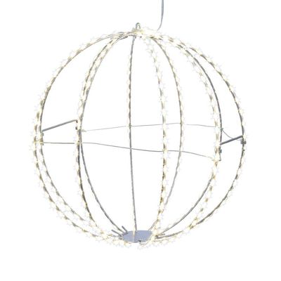 Kurt S. Adler 12-Inch Warm White LED Foldable Metal Sphere
