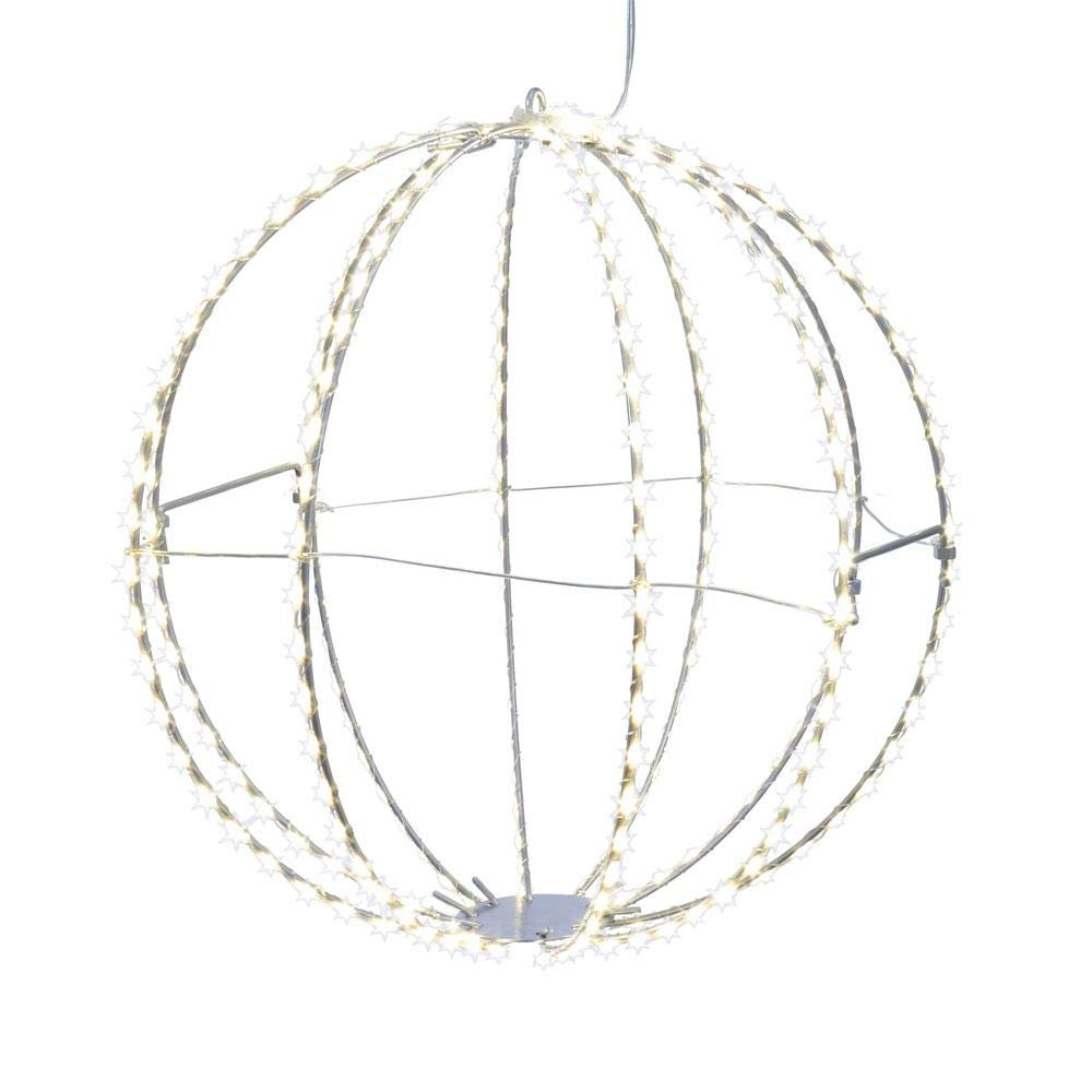 Kurt S. Adler 12-Inch Warm White LED Foldable Metal Sphere