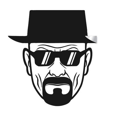 Heisenberg Wall Vinyl Sticker - Eisenberg Breaking Bad Walter Funny Decal - Die Cut White Hipster Art Decals - Home Room Boys Stickers