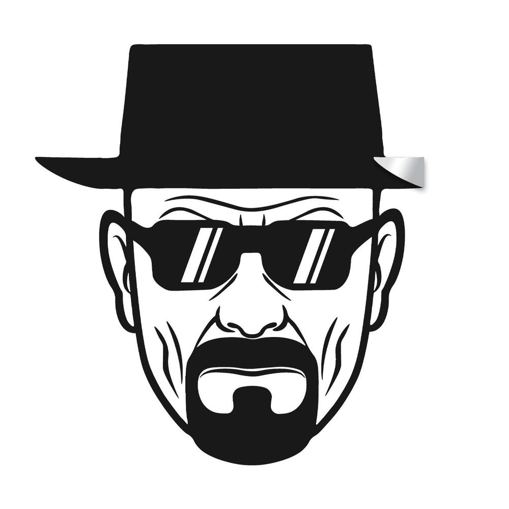 Heisenberg Wall Vinyl Sticker - Eisenberg Breaking Bad Walter Funny Decal - Die Cut White Hipster Art Decals - Home Room Boys Stickers