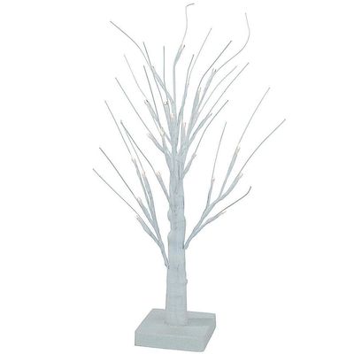Tabletop White Lighted Plastic Tree 19 inches - Home Decor - Outdoor - Lighting - Wedding - 1 Piece