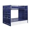 Acme Cargo Full Over Full Bunk Bed with Built-in Ladder in Blue Metal view 4