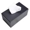 Black Leatherette Rectangular Tissue Box Cover view 3