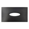Black Leatherette Rectangular Tissue Box Cover view 4