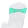 MDS Pack of 10 Spandex Chair Sashes with Slider Buckle for Wedding & Event Decor, Reusable Stretch Chair Bows Bands for Banquet Chair Cover, Reception, Baby Shower, Birthday Party - Sea Green view 1