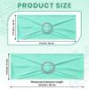 MDS Pack of 10 Spandex Chair Sashes with Slider Buckle for Wedding & Event Decor, Reusable Stretch Chair Bows Bands for Banquet Chair Cover, Reception, Baby Shower, Birthday Party - Sea Green view 2