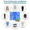 Geniusidea Shirt Folding Board T Shirt Folder for Adults Laundry Room Tough PP Plastic Folding Tool 27.16"x22.44" Easy to Fold Clothes into a Uniform Size, Blue view 4
