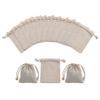 calary 50pcs 5x6.9 Inch Double Canvas Drawstring Bag Cotton Pouch Gift Sachet Bags Muslin Reusable Tea Bag view 4