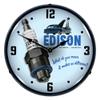 Edison Spark Plugs LED Wall Clock, Retro/Vintage, Lighted, 14 inch view 1