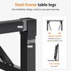 DlandHome Folding Desk Small Desk 31.5 inches Computer Desk for Home Office Folding Table Writing Table for Small Spaces No Assembly Required Black & Black Frame view 4