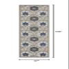 Nourison Home Aloha Grey Blue 2'3" x 10' Area Rug - Easy Clean, Non Shedding, Bed Room, Living Room, Dining Room, Kitchen (10' Runner) view 2
