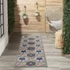 Nourison Home Aloha Grey Blue 2'3" x 10' Area Rug - Easy Clean, Non Shedding, Bed Room, Living Room, Dining Room, Kitchen (10' Runner) view 3