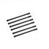 6 Pack Tension Rods, Adjustable Spring Steel Cupboard Bars Tension Curtain Rod Shower Rod Extendable Width 15.7-28 Inches (Black) view 1