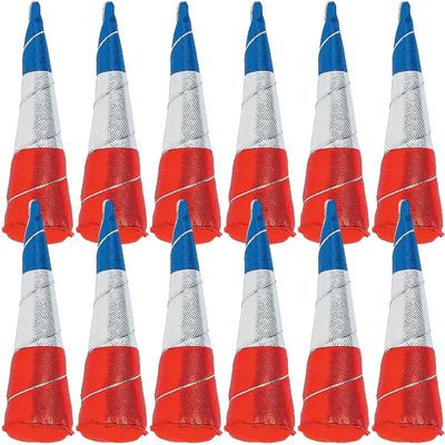 Fun Express - Patriotic Unicorn Horn Headbands for Fourth of July - Apparel Accessories - Hats - Head Boppers - Fourth of July - 12 Pieces
