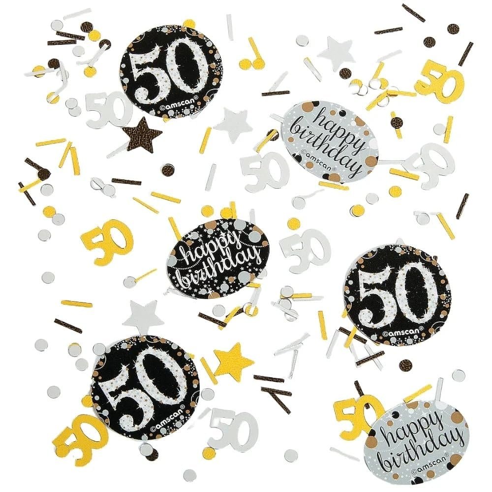 50th Sparkling Celebration Confetti for Birthday - Party Supplies