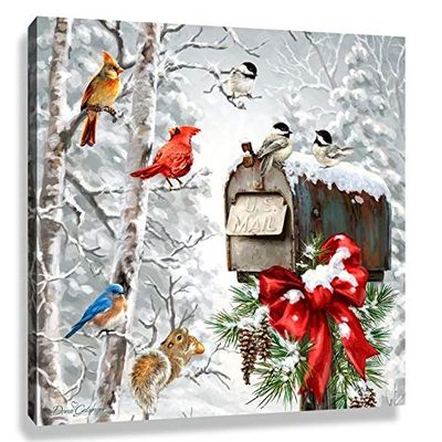 GELSINGER DBA Glow Decor Pizazz Print-Christmas Tidings w/Swarovski Crystals (10" x 10")