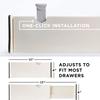 8 Drawer Organizer and Dividers, Organize Silverware and Utensils in Home Kitchen, Divider for Clothes in Bedroom Dresser, Designed to Not Snag Underwear and Bra Fabrics, Bathroom Storage Organizers view 2